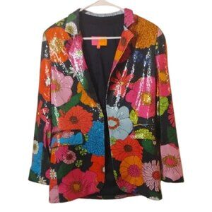 Vilagallo Colorful Floral Sequin Jacket